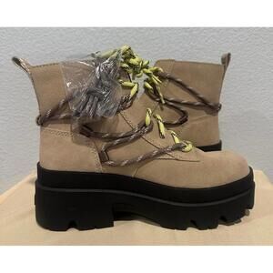 New UGG Australia Brisbane Lace Up Waterproof Suede Platform Boot Women's 8